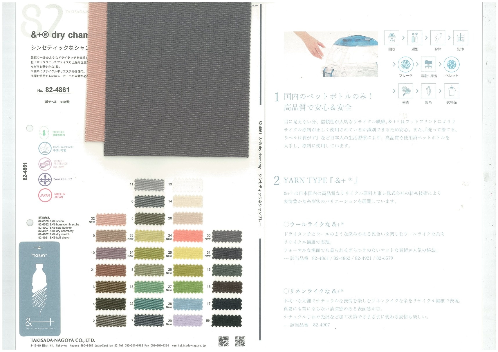 82-4861】&+® dry chambray | &+® | テキスタイルを選ぶ | LABO